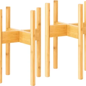 Supports Design pour Plantes Réglables en Bambou